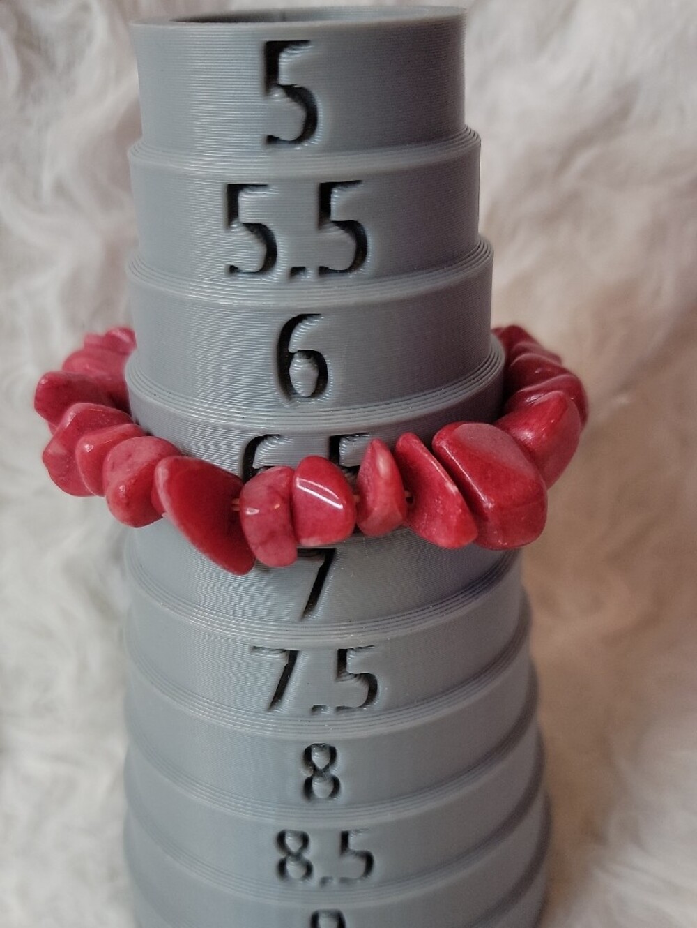 Pink Thulite Stretch Bracelet - Picture 3 of 6